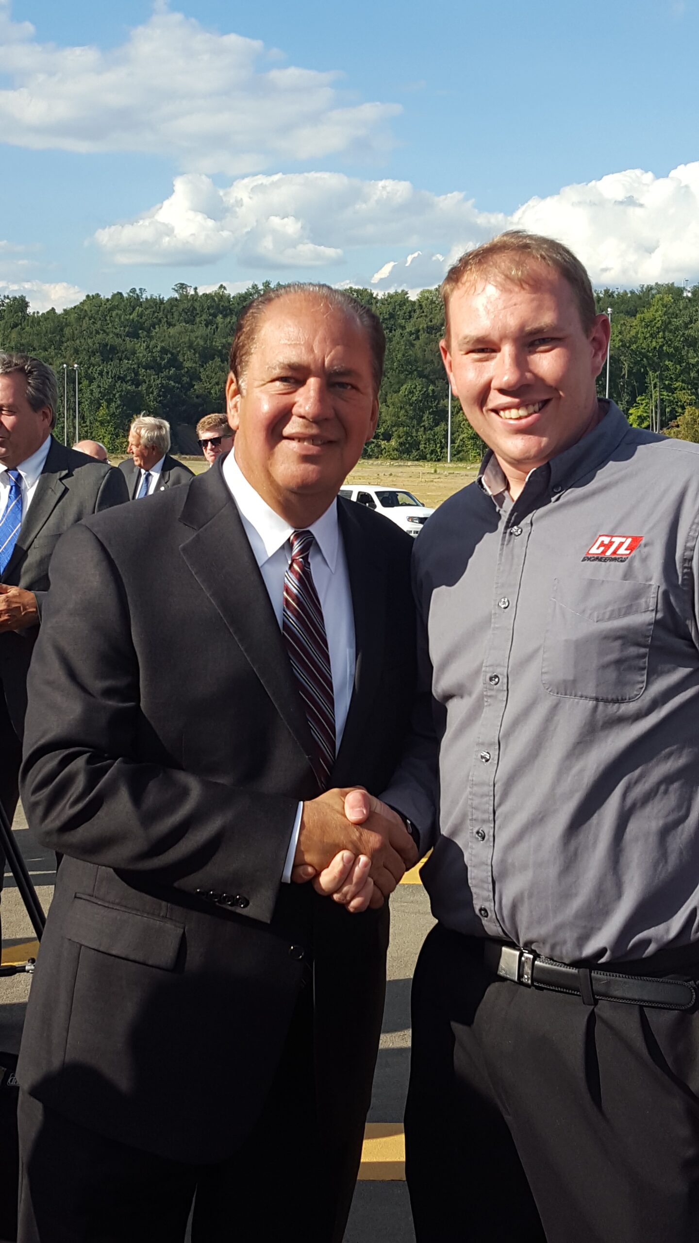 Matthew Ridgway with the governor