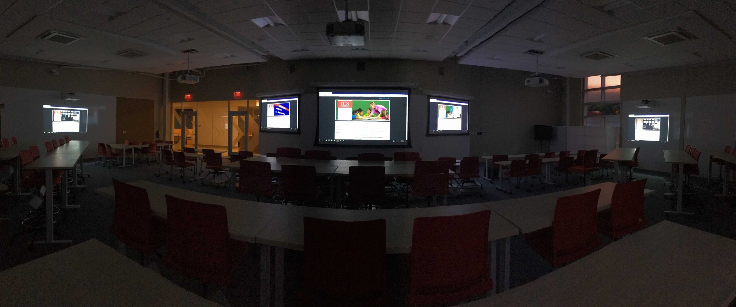 The Point at Otterbein University network and video wall ICS