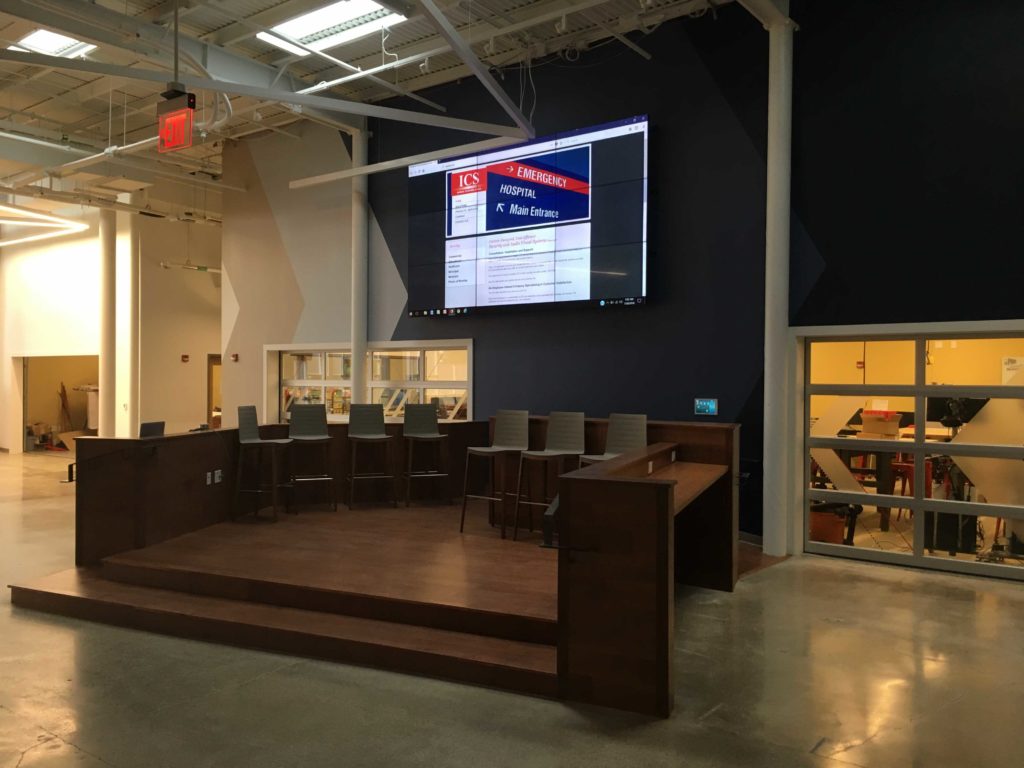 The Point at Otterbein University network and video wall ICS